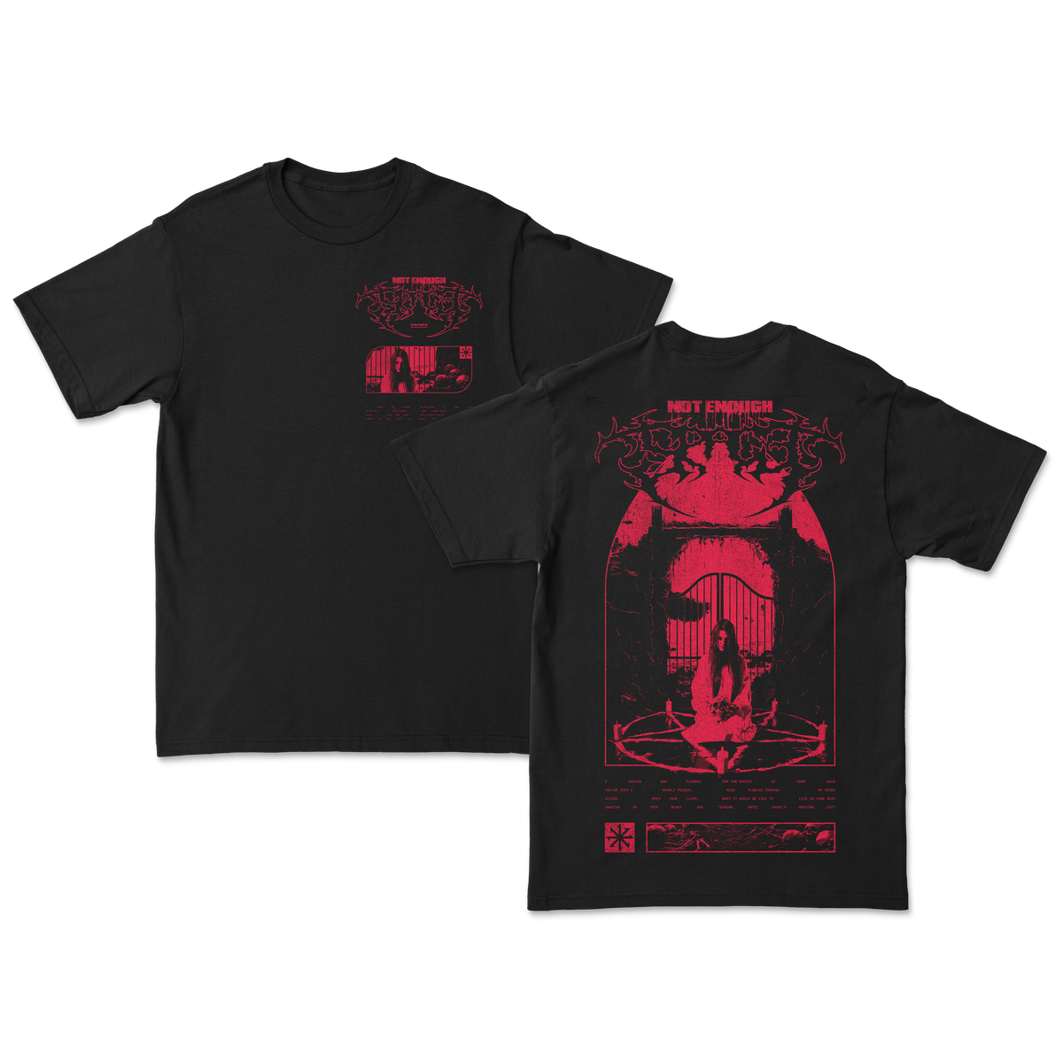 letting up despite great faults バンドTシャツ Not Enough Space - “Pentagram” Black T-Shirt – Thriller Records