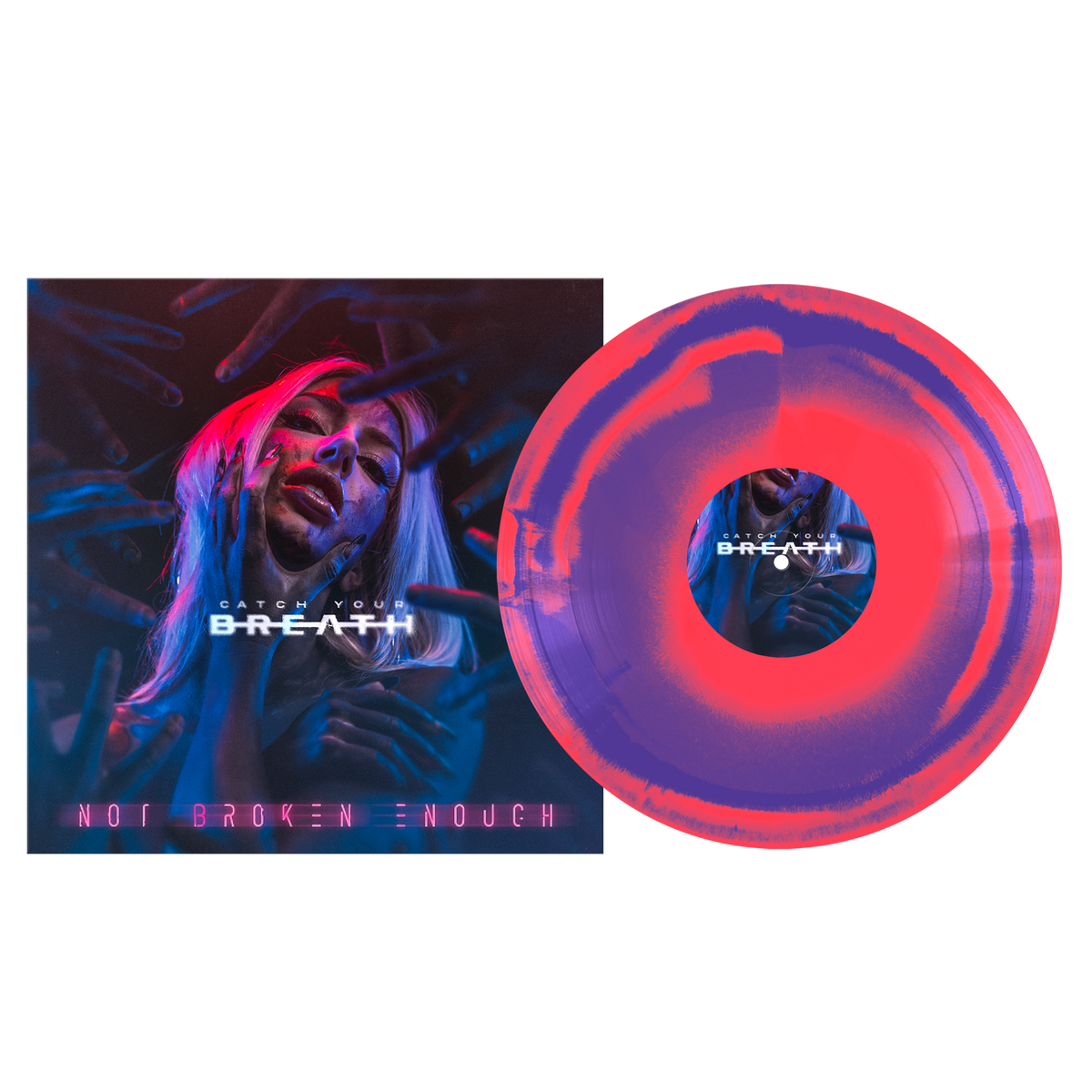 BREATHLESS 　　Heartburst Catch Your Breath - “Not Broken Enough” Blue & Magenta Smush Vinyl