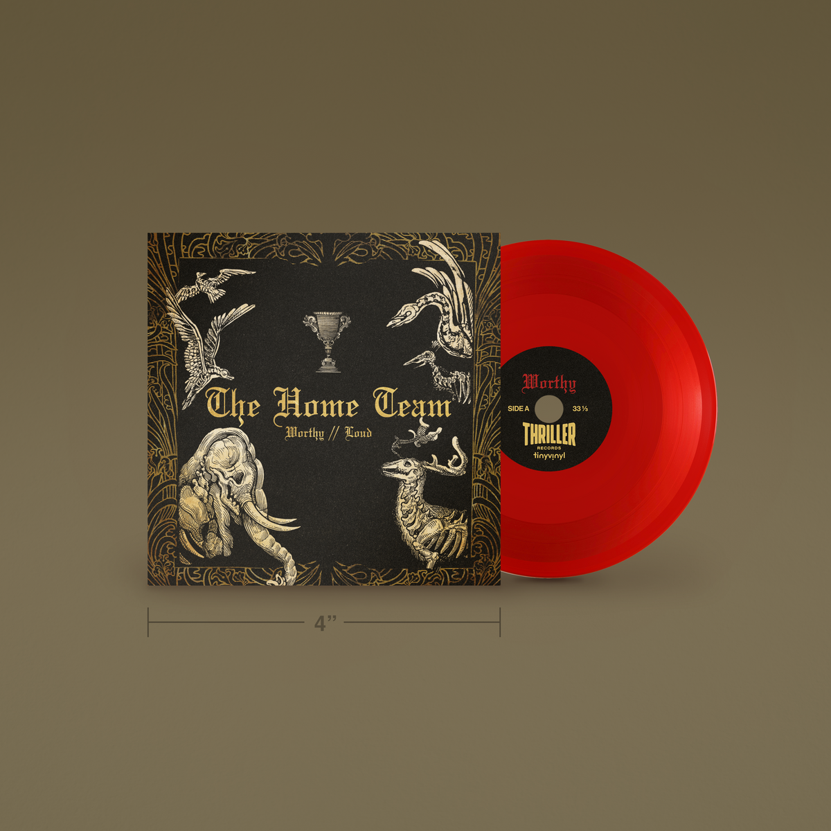 The Home Team - “Worthy // Loud” Ruby Red Tiny Vinyl – Thriller
