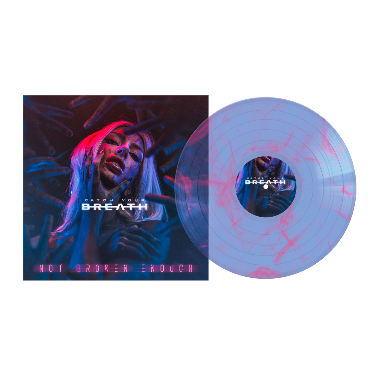 Catch Your Breath - “Not Broken Enough” Transparent Blue & Magenta